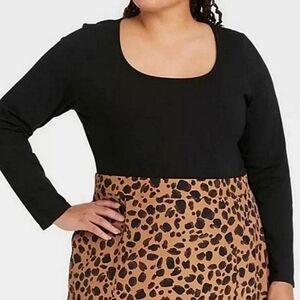 NWT Ava Viv black bodysuit shirt 3X